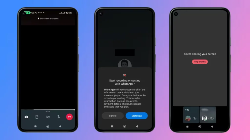 Here’s how to use WhatsApp’s screen share feature