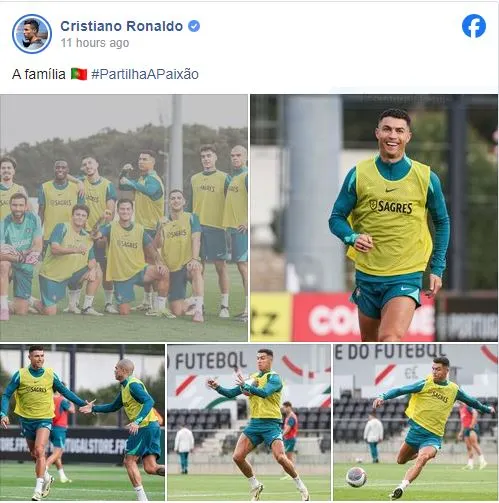 'A Family' - Ronaldo's emotional post after joining Portugal squad