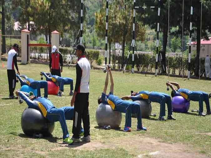 Pakistani cricketers fitness camp at kakul in full swing