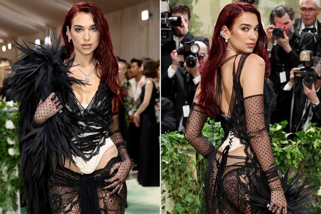 Dua Lipa Nailed Boudoir Dressing at the 2024 Met Gala