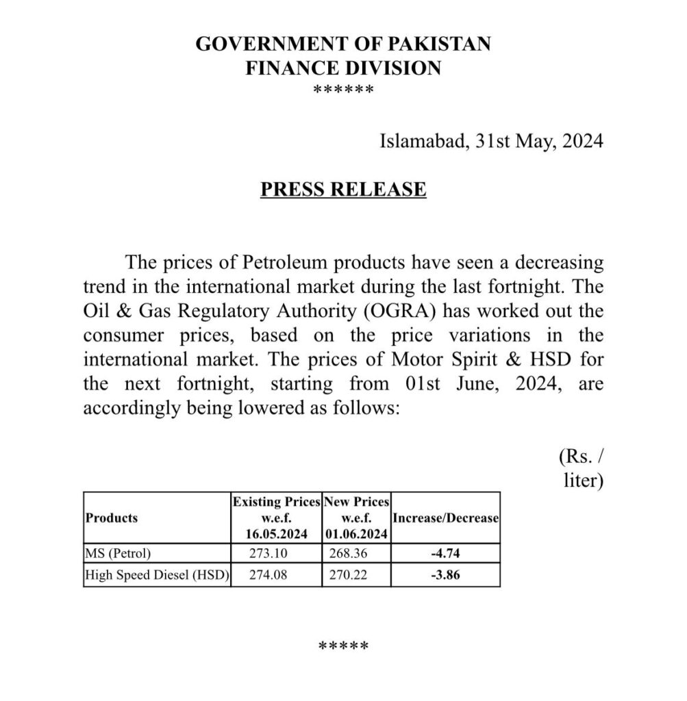 Fuel Relief - Government Announces Significant Reduction in Petroleum Product Prices