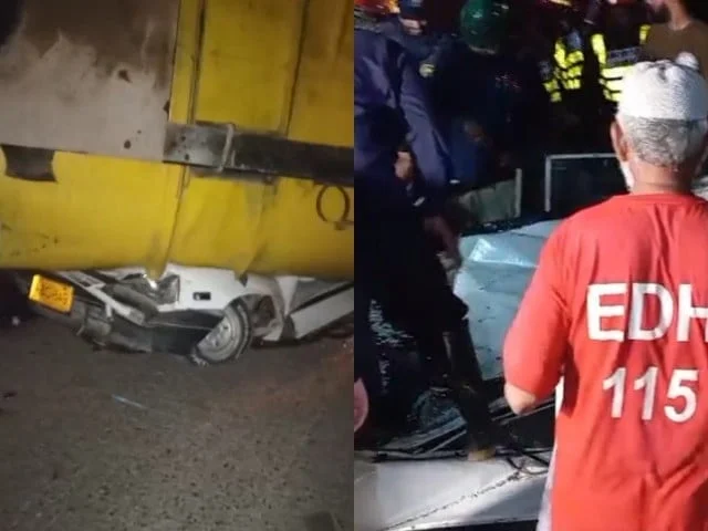 Oil Tanker Accident at Baloch Colony Bridge in Karachi Leaves One Dead, Roads Blocked