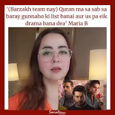 Maria B. Expresses Displeasure with 'Barzakh'