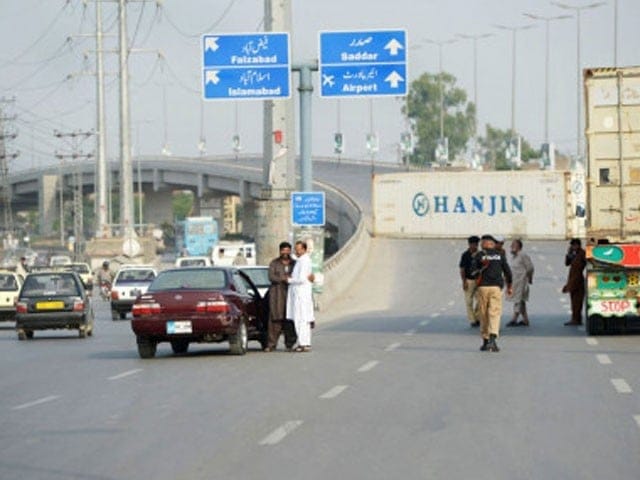 PTI Protest - Punjab Police sealed 34 entry points in Rawalpindi, Islamabad