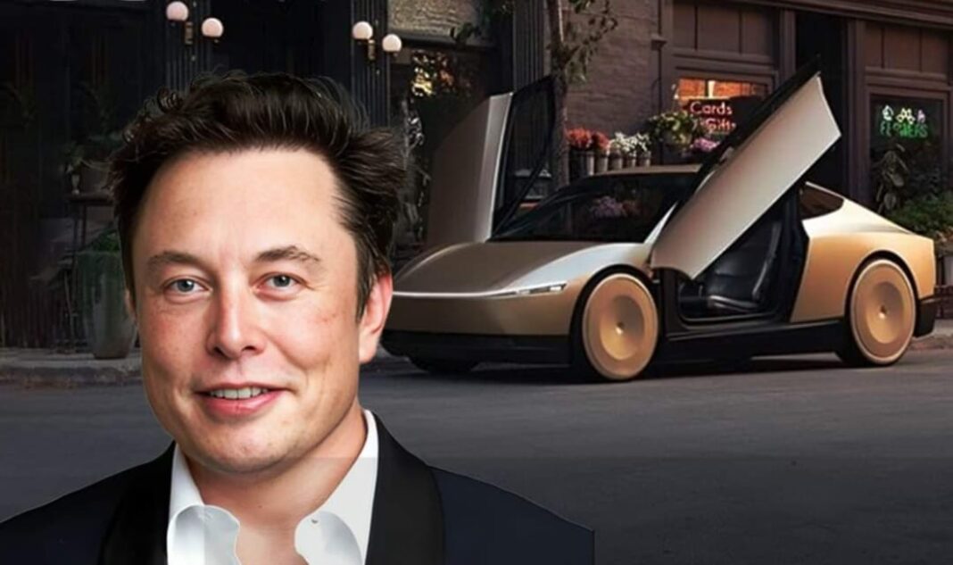 Elon Musk's Cyber cab - Tesla Unveils Robot taxi without - Steering Wheel and Pedals