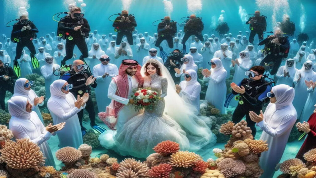 Surprise Underwater Ceremony - Saudi Couple Makes Waves with Unique Wedding