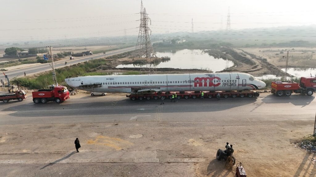 From Runway to Highway-Retired Aircraft Travels to Hyderabad From Karachi by Road