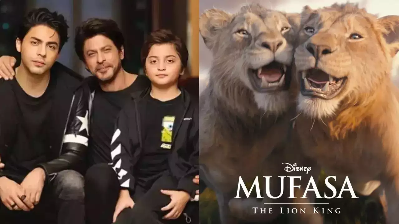 SRK and Sons in Musafa The Lion King