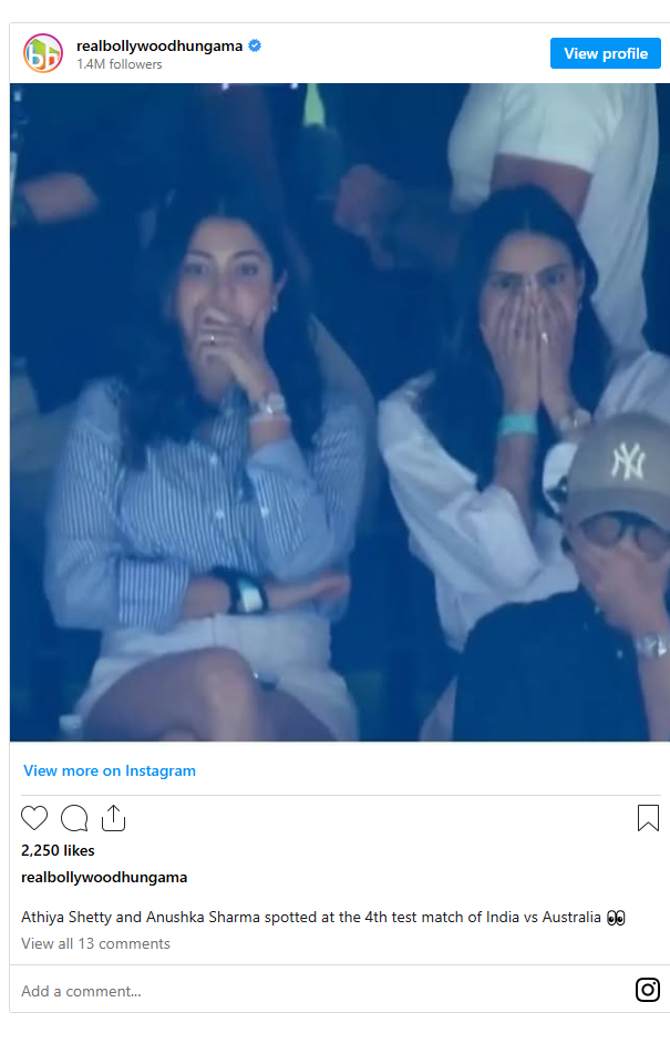 Anushka & Athiya's Reaction Gone Viral as India Collapses in MCG Test 1 Anushka & Athiya's Reaction Gone Viral as India Collapses in MCG Test