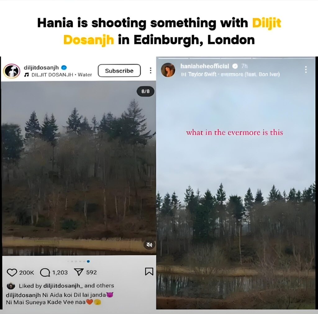 Hania Aamir & Diljit Dosanjh’s UK Meetup Sparks Collaboration Rumors 1 Hania Aamir & Diljit Dosanjh’s UK Meetup Sparks Collaboration Rumors