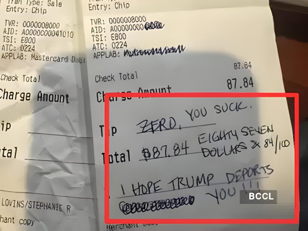 "I Hope Trump Deports You"- Ohio Realtor Fired Over Writing Racist Comment on Receipt