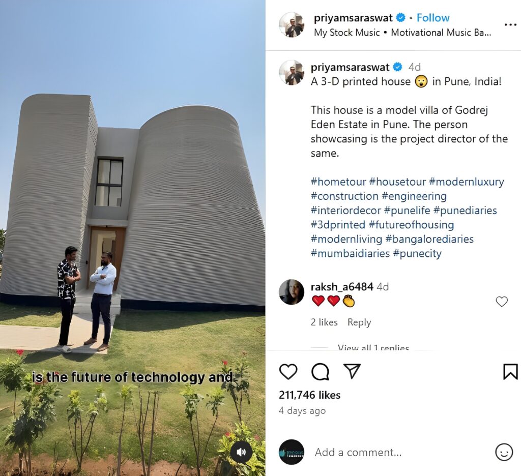 India Prints a House: First 3D-Printed Home in Pune Wows Viewers 4 India Prints a House: First 3D-Printed Home in Pune Wows Viewers