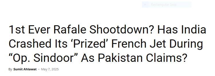 World Media Warns: Downing of Indian Rafales Sends Stark Warning to the West 8 World Media Warns: Downing of Indian Rafales Sends Stark Warning to the West