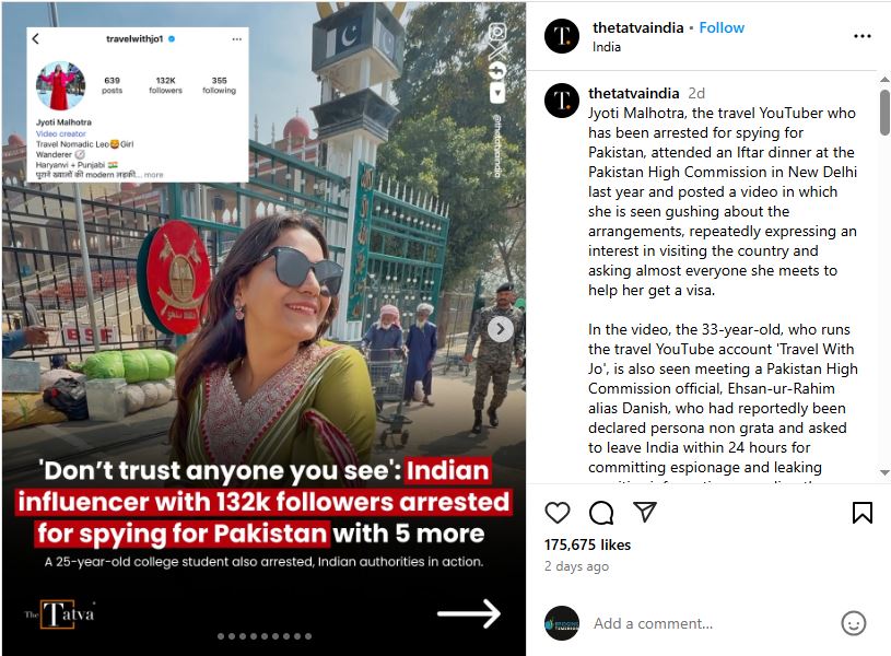 Spy Drama or Soap Opera? Vlogger's Arrest in India Triggers Meme Storm in Pakistan 1 Spy Drama or Soap Opera? Vlogger's Arrest in India Triggers Meme Storm in Pakistan