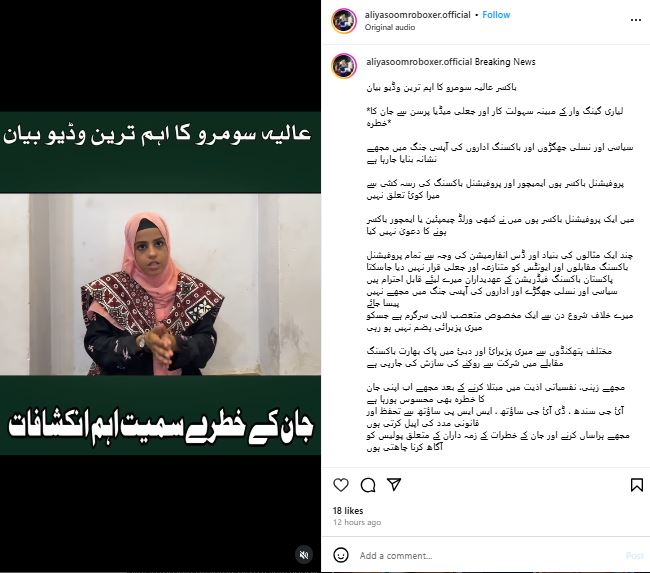 "I'm a Boxer, Not a Puppet!"— Alia Somroo on Harassment Campaign 1 "I'm a Boxer, Not a Puppet!"— Alia Somroo on Harassment Campaign