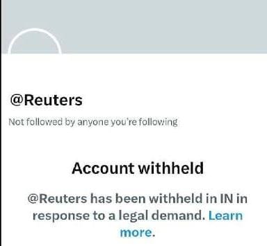 Censorship or Confusion? Reuters Blocked in India —Then Suddenly Restored! 1 Censorship or Confusion? Reuters Blocked in India —Then Suddenly Restored!