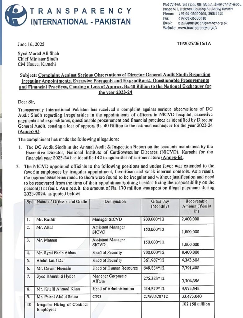Bombshell at NICVD! Rs40 Billion Corruption Scandal Rocks Karachi's Hospital 1 Bombshell at NICVD! Rs40 Billion Corruption Scandal Rocks Karachi's Hospital