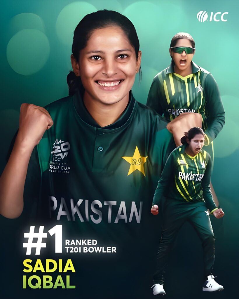 Green Shirts Shines - Sadia Iqbal Spins Her Way to No.1 in ICC T20I Ranking !