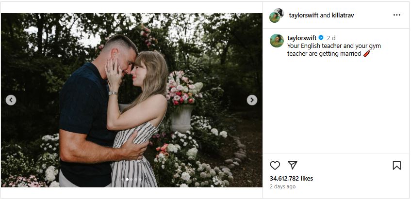 Taylor Swift Engagement — A Post That Shatters Instagram Records!
