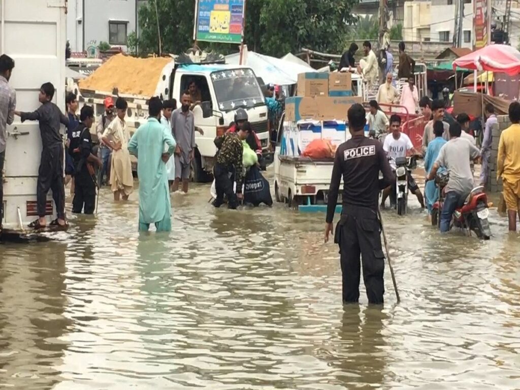 Karachi Cries- Roads Collapsed, Power Outages, Traffic Jams, Areas Under Water