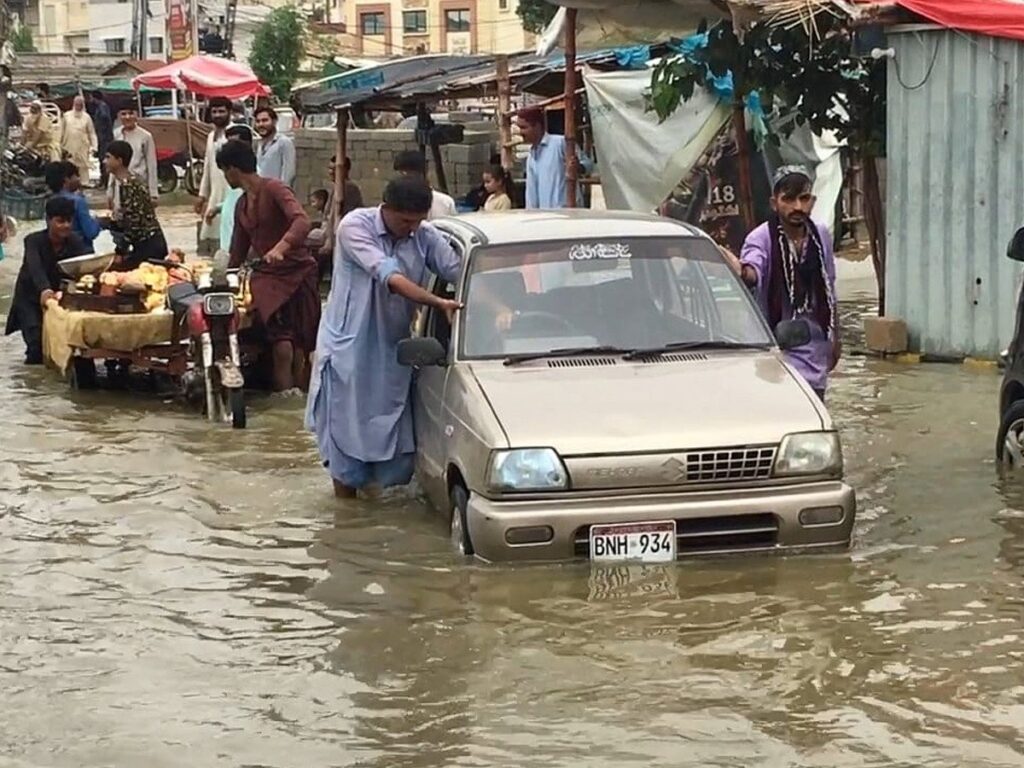Karachi Cries- Roads Collapsed, Power Outages, Traffic Jams, Areas Under Water