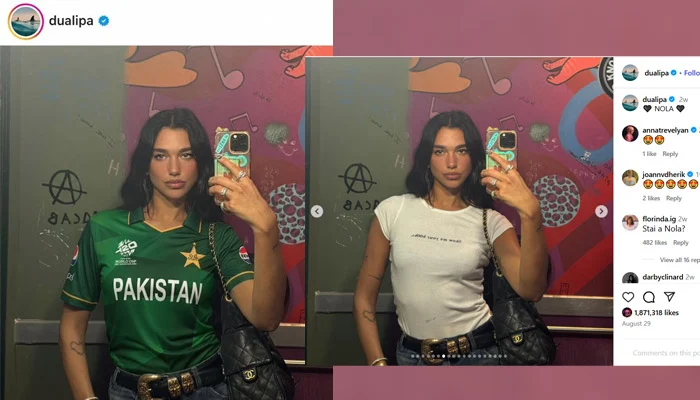 Dua Lipa Sparks Media Buzz With Viral Pakistan's Jersey Photo