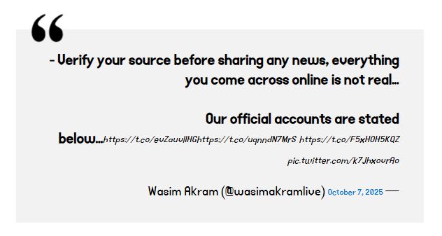 Oops! Indian Media Mistakes Wasim Akram for a Spy!