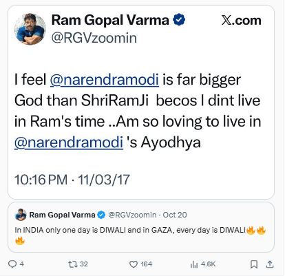 Ram Gopal Varma Sparks Outrage Over Gaza–Diwali Comparison