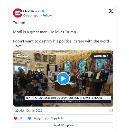 Prem Kahani-Trump Speaks, Modi Listens, India Blushes Outrage & Memes in India