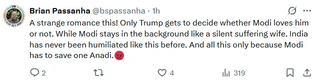 Prem Kahani-Trump Speaks, Modi Listens, India Blushes Outrage & Memes in India