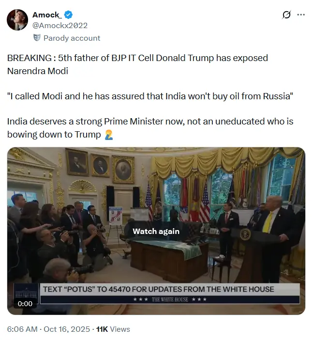 Prem Kahani-Trump Speaks, Modi Listens, India Blushes Outrage & Memes in India