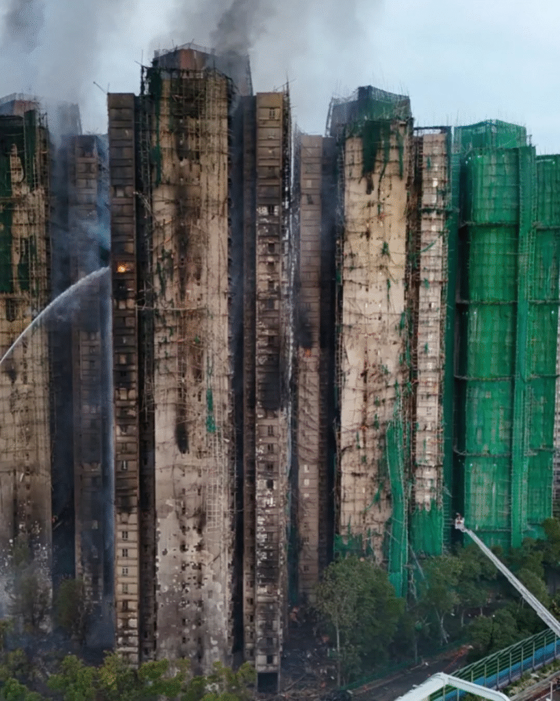 Hong Kong’s Deadliest Fire in 50 Years-Death Toll Climbs to 83, Construction Officials Arrested