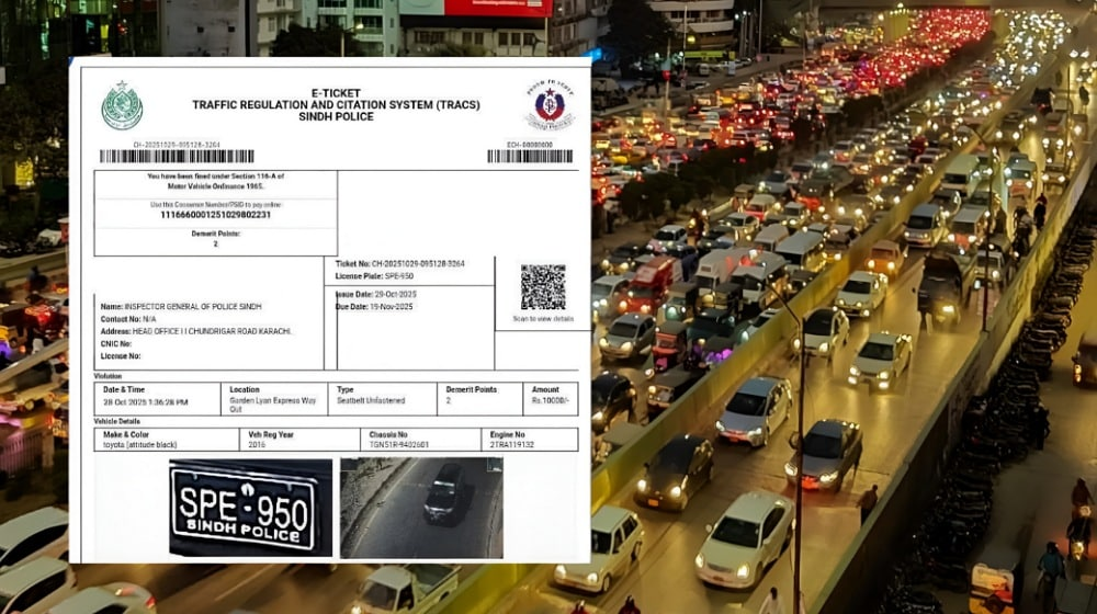 93,000 E-Challans in 30 Days-Fines Cross Rs 700 Million in Karachi
