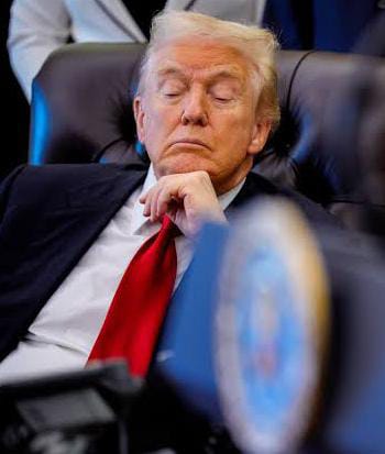 Sleepy Trump- U.S President Caught Nodding Off During White House Meeting