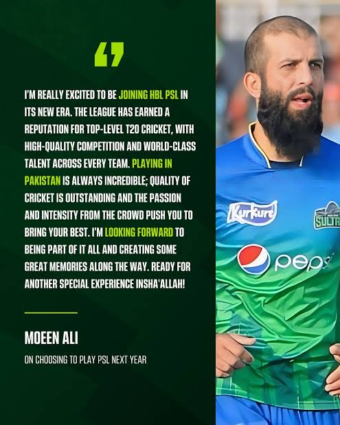 Moeen Ali Says Goodbye to IPL, Joins PSL